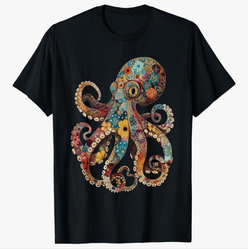 Men's Black Graphic T-Shirt